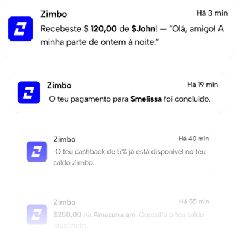 Notificações em tempo real